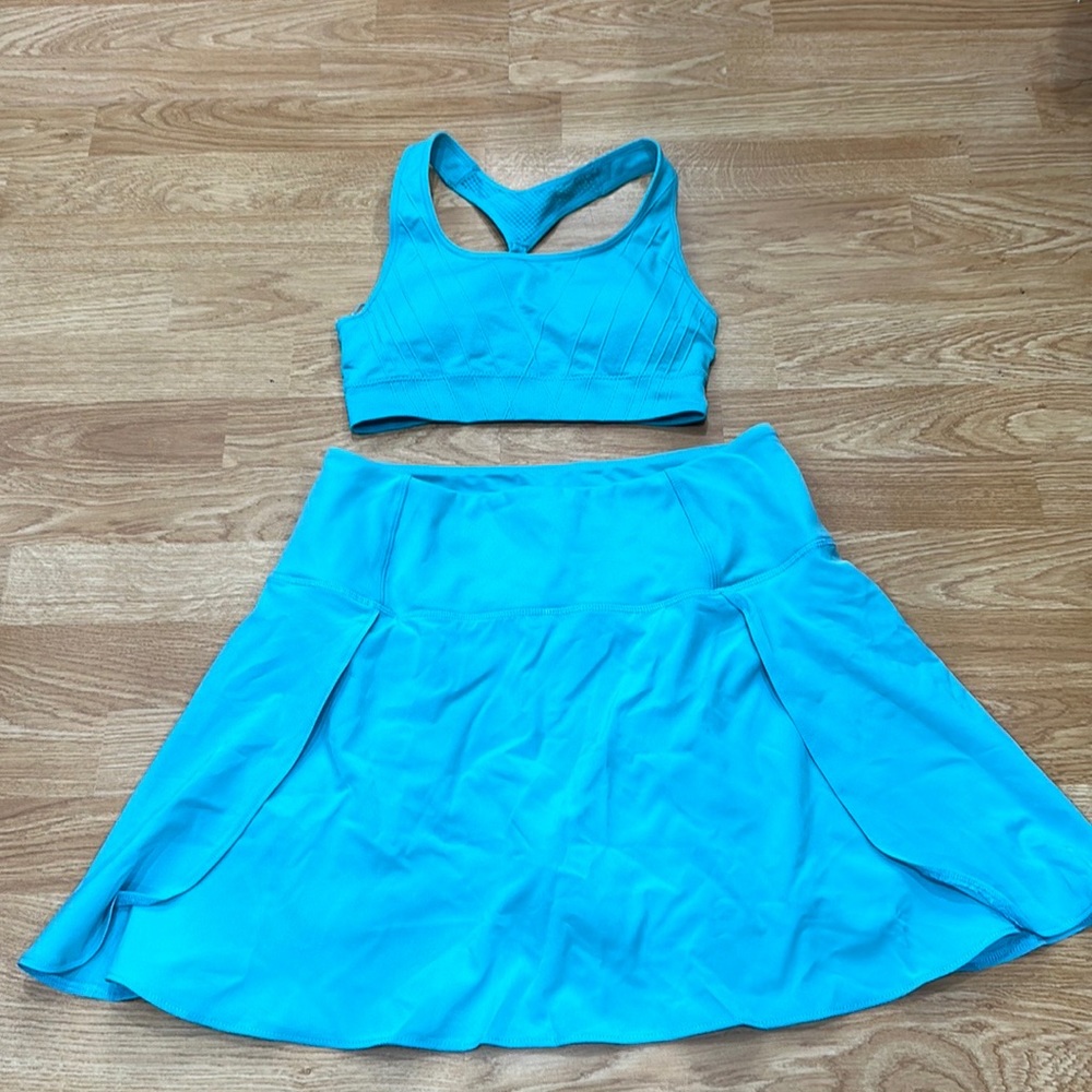 Tennis Skirt Set! Ellie Activewear- Med Skirt Small Top